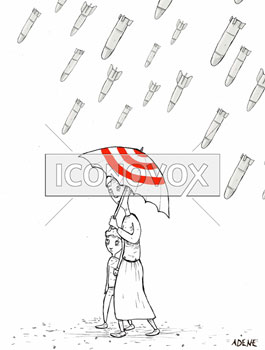 De la protection des civils, dessin de Adene, réf. 0075-0005
