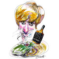 Françoise Sagan, caricature de Antonelli, réf. 0043-0004