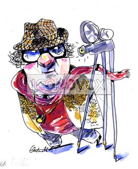 Federico Fellini, caricature de Antonelli, réf. 0043-0007