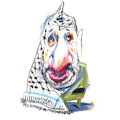 Yasser Arafat, caricature de Antonelli, réf. 0043-0013