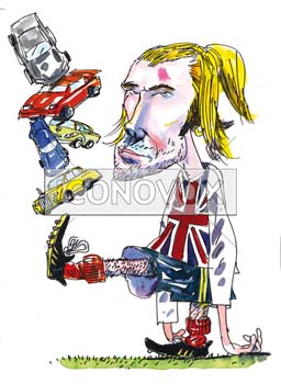 David Beckham, caricature de Antonelli, réf. 0043-0016