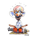 Mahatma Gandhi, caricature de Antonelli, réf. 0043-0019