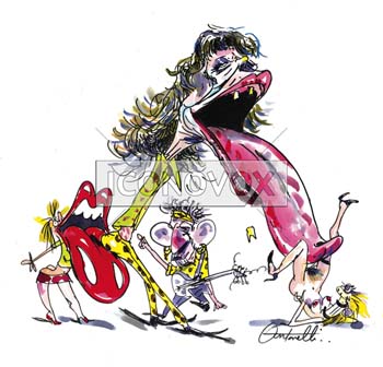The Rolling Stones, caricature de Antonelli, réf. 0043-0027