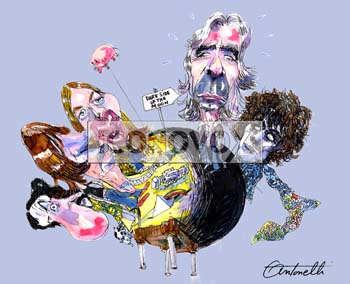 Pink Floyd, caricature de Antonelli, réf. 0043-0035