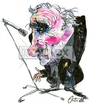 Charles Aznavour, caricature de Antonelli, réf. 0043-0054