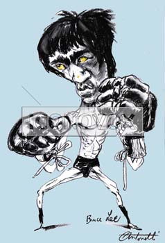 Bruce Lee, caricature de Antonelli, réf. 0043-0187