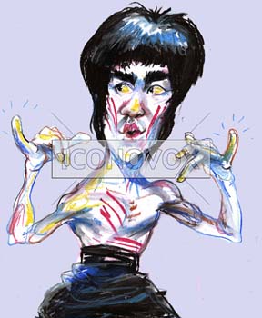 Bruce Lee, caricature de Antonelli, réf. 0043-0188