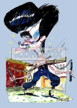 Bruce Lee, caricature de Antonelli, réf. 0043-0190