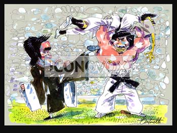 Bruce Lee, caricature de Antonelli, réf. 0043-0197