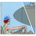 Pilotes de poids lourds, dessin de Barbe, réf. 0023-0126