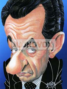Nicolas Sarkozy, caricature de Bodard, réf. 0044-0033