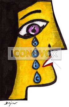Salaire lacrymal, dessin de Bonjour, réf. 0030-0022