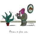 Charmeur de plantes vertes, dessin de Bonjour, réf. 0030-0047