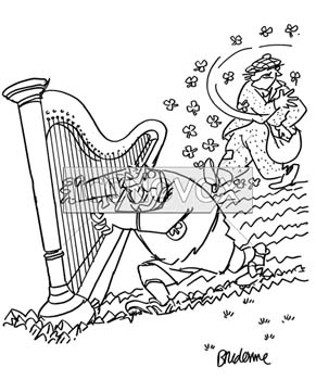 Harpe, dessin de Bridenne, réf. 0012-0284