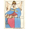 La Papesse, dessin de Christine Lesueur, réf. 0054-0098