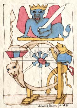 La roue de la fortune, dessin de Christine Lesueur, réf. 0054-0106