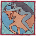 Taureau, dessin de Christine Lesueur, réf. 0054-0129