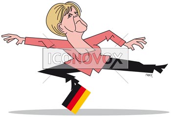 Angela Merkel, caricature de Faber, réf. 0052-0074