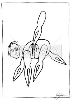 Droits de l'enfant, dessin de Gaüzère, réf. 0001-0048