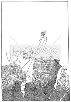 Fracture sociale, dessin de Gaüzère, réf. 0001-0105