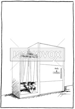 Prétoire informatisé, dessin de Gaüzère, réf. 0001-0198