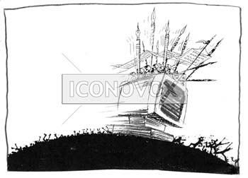 Impact de l'informatique, dessin de Gaüzère, réf. 0001-0228