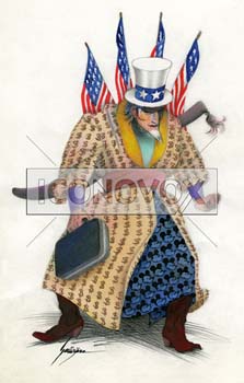 Hégémonie américaine, dessin de Gaüzère, réf. 0001-0258