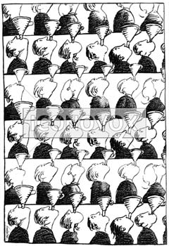 Les moutons de Panurge, dessin de Gaüzère, réf. 0001-0309