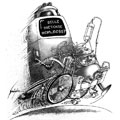 Travail des handicapés, dessin de Gaüzère, réf. 0001-0393