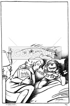 La baby-sitter, dessin de Gaüzère, réf. 0001-0403