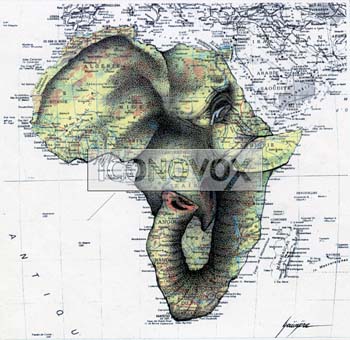Afrique 4, dessin de Gaüzère, réf. 0001-0434
