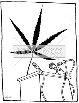 Cannabis, dessin de Gaüzère, réf. 0001-0568