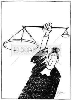 droit juridique, dessin de Gaüzère, réf. 0001-0574