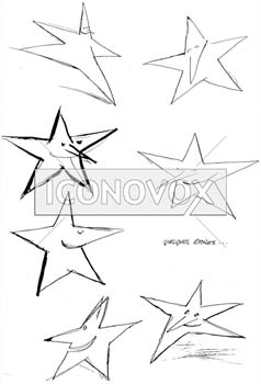 Quelques étoiles..., dessin de Gaüzère, réf. 0001-0877