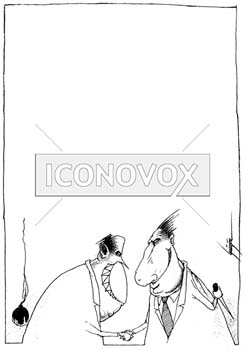 Les arrivistes, dessin de Gaüzère, réf. 0001-0967