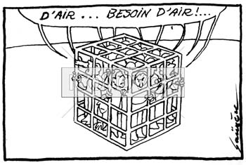 Besoin d'air, dessin de Gaüzère, réf. 0001-0984