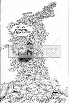 Remboursements de la sécurité sociale, dessin de Gaüzère, réf. 0001-1099