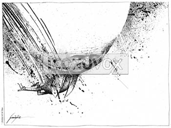 Mal à la terre, dessin de Gaüzère, réf. 0001-1333
