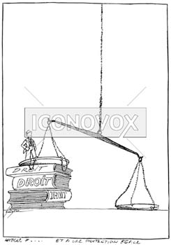 Egalité face à la justice, dessin de Gaüzère, réf. 0001-1414