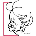 Bernadette Chirac, caricature de Gibo, réf. 0047-0017