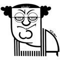 Coluche, caricature de Gibo, réf. 0047-0029