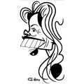 Victoria Abril, caricature de Gibo, réf. 0047-0039