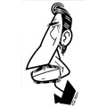 Johnny Hallyday, caricature de Gibo, réf. 0047-0042