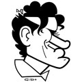 Roger Federer, caricature de Gibo, réf. 0047-0056