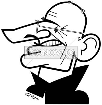 Bernard Laporte, caricature de Gibo, réf. 0047-0062