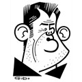 Eric Naulleau, caricature de Gibo, réf. 0047-0080