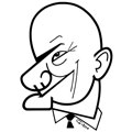 Harry Roselmack, caricature de Gibo, réf. 0047-0091