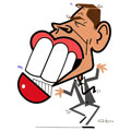 Jacques Brel, caricature de Gibo, réf. 0047-0108