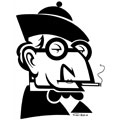 Sacha Guitry, caricature de Gibo, réf. 0047-0114