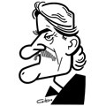 Francis Cabrel, caricature de Gibo, réf. 0047-0118